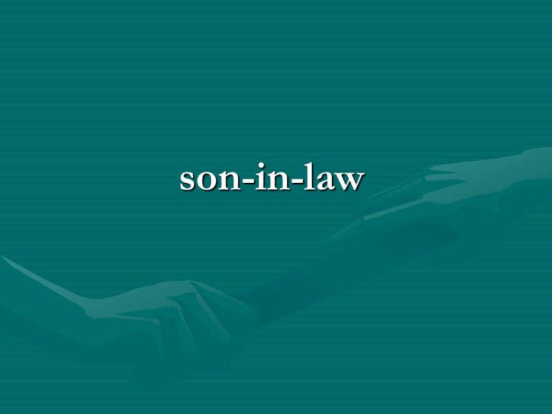 son-in-law son-in-law